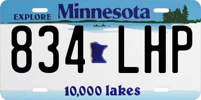 MN license plate 834LHP