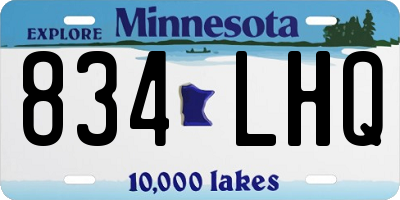 MN license plate 834LHQ