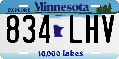 MN license plate 834LHV