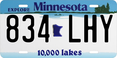 MN license plate 834LHY