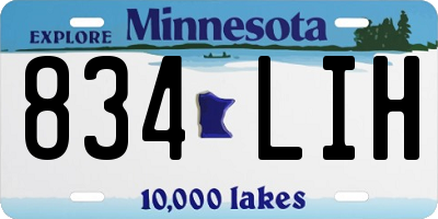 MN license plate 834LIH