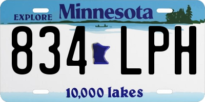 MN license plate 834LPH