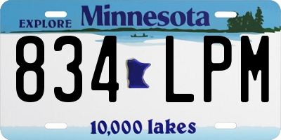 MN license plate 834LPM