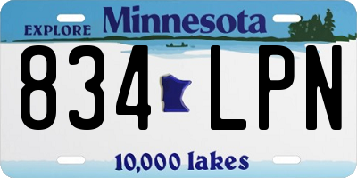 MN license plate 834LPN
