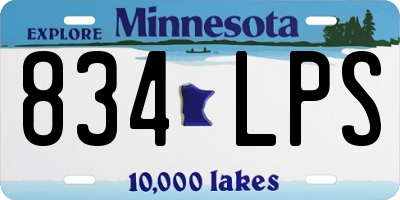 MN license plate 834LPS