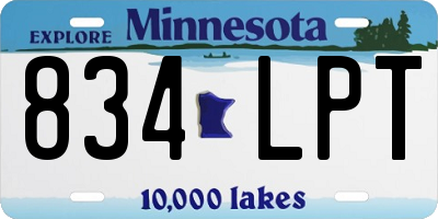 MN license plate 834LPT