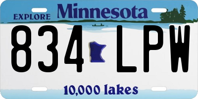 MN license plate 834LPW