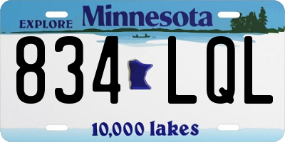 MN license plate 834LQL
