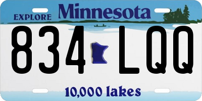MN license plate 834LQQ