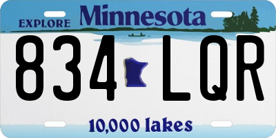 MN license plate 834LQR