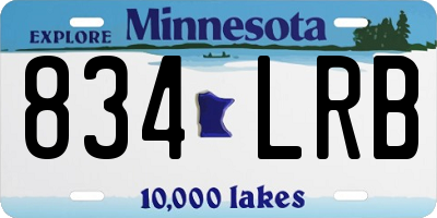 MN license plate 834LRB
