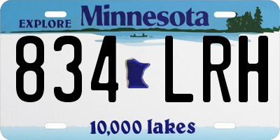 MN license plate 834LRH