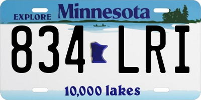 MN license plate 834LRI