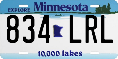 MN license plate 834LRL