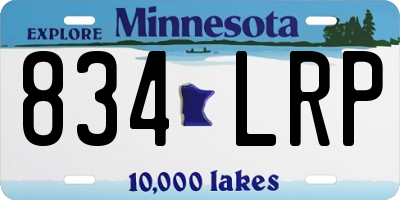 MN license plate 834LRP