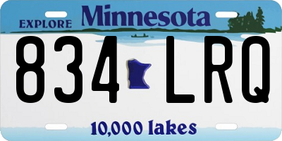 MN license plate 834LRQ