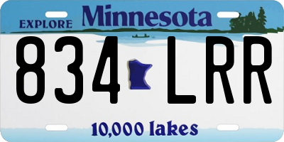 MN license plate 834LRR
