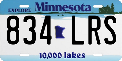 MN license plate 834LRS