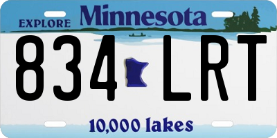 MN license plate 834LRT