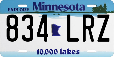 MN license plate 834LRZ