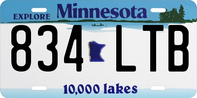 MN license plate 834LTB