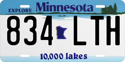 MN license plate 834LTH