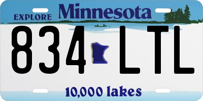 MN license plate 834LTL