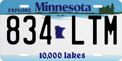 MN license plate 834LTM