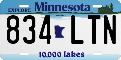 MN license plate 834LTN