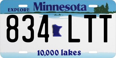 MN license plate 834LTT
