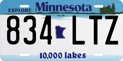 MN license plate 834LTZ