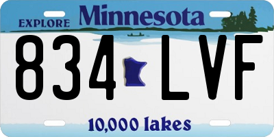 MN license plate 834LVF