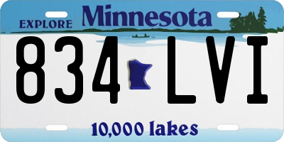 MN license plate 834LVI