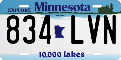 MN license plate 834LVN