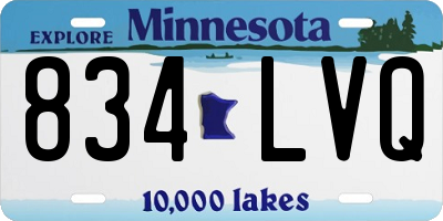MN license plate 834LVQ