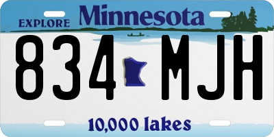 MN license plate 834MJH