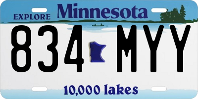 MN license plate 834MYY
