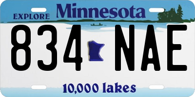MN license plate 834NAE