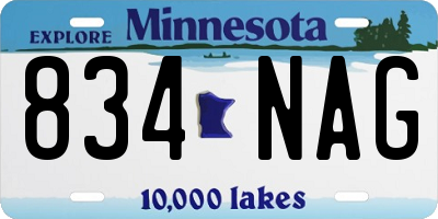 MN license plate 834NAG
