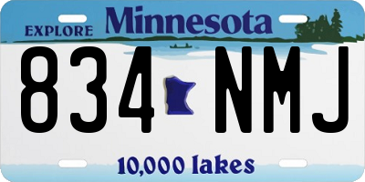MN license plate 834NMJ