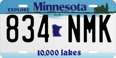MN license plate 834NMK