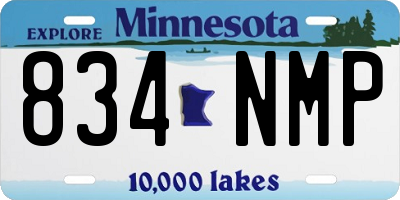 MN license plate 834NMP