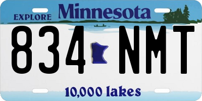MN license plate 834NMT