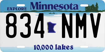 MN license plate 834NMV
