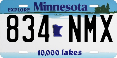 MN license plate 834NMX