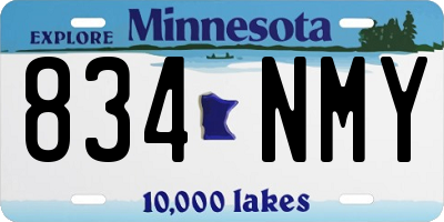 MN license plate 834NMY
