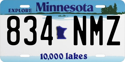 MN license plate 834NMZ