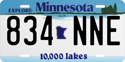 MN license plate 834NNE