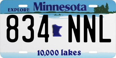 MN license plate 834NNL