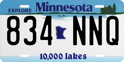MN license plate 834NNQ